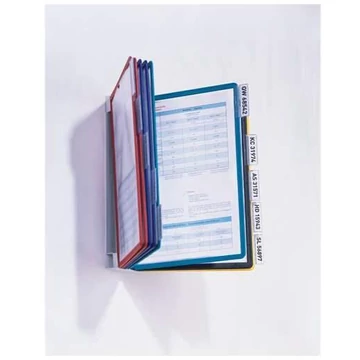 DURABLE fali konzol, 10 átlátszó panellel, DIN A4, többszínű