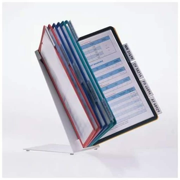 DURABLE asztali állvány 10 átlátszó panelhez, DIN A4, többszínű