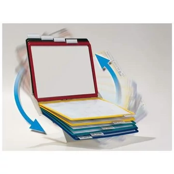 DURABLE asztali és fali konzol 10 átlátszó panelhez, DIN A4, többszínű