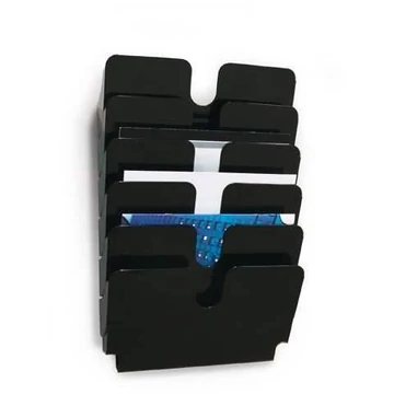 Válogatótartályok Flexibox Plus, 6 x A4 fekvő formátumban, fekete színű