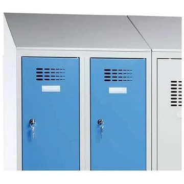 Dőlt tető WEMO szekrényhez, szélesség 600 mm, világosszürke RAL7035