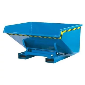 Billenő tartály, térfogat 600 l, teherbírás 800 kg, ma x sz x mé: 1500x1060x820 mm, porszórt, kék RAL5010