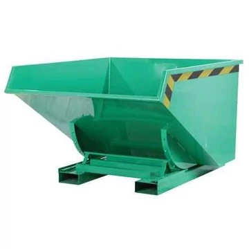 Billenő tartály, űrtartalom 1700 l, teherbírás 1200 kg, ma x sz x mé: 2045x1560x1110 mm, porszórt, zöld RAL6029