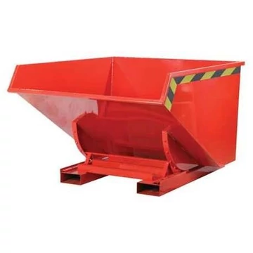 Billenő tartály, űrtartalom 1700 l, teherbírás 1200 kg, ma x sz x mé: 2045x1560x1110 mm, porszórt, vörös RAL3000