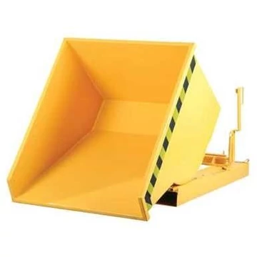 Billenő tartály, űrtartalom 1700 l, teherbírás 1200 kg, ma x sz x mé: 2045x1560x1110 mm, porszórt, sárga RAL1033