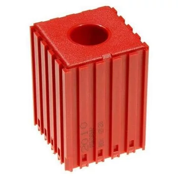 Műanyag doboz egyenes szárú szerszámokhoz - D20, 5x5 modul, 1 üreg (20x50 mm), piros szín.