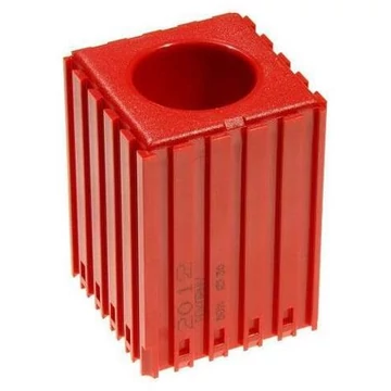 Műanyag doboz egyenes szárú szerszámokhoz - D30, 5x5 modul, 1 üreg (30x60 mm), piros szín.