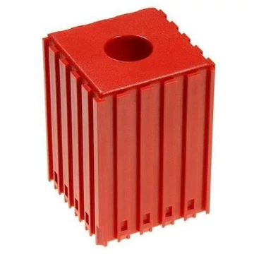 Műanyag doboz kúpos szárú szerszámokhoz MORSE - M2, 5x5 modul, piros szín.