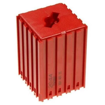 Műanyag doboz az ABS 25 típusú szerszám eltávolításához, 5x5 modul, piros színű.