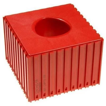 Műanyag doboz a CAPTO - C 6 típusú szerszám eltávolításához, 10x10 modul, piros színű.