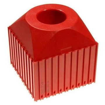 Műanyag doboz VDI 40 típusú szerszám elfogadásához, 10x10 modul, piros szín.