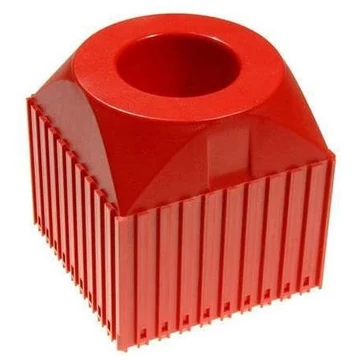 Műanyag doboz VDI 50 típusú szerszám elfogadásához, 10x10 modul, piros szín.