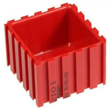 Műanyag héj, 52x52x35 mm, modul 5x5, piros szín.