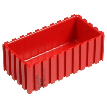 Műanyag tálca, 102x52x35 mm, modul 10x5, piros szín.