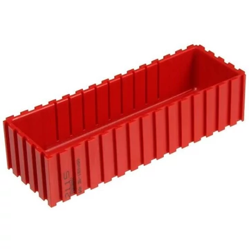 Műanyag héj, 152x52x35 mm, modul 15x5, piros szín.