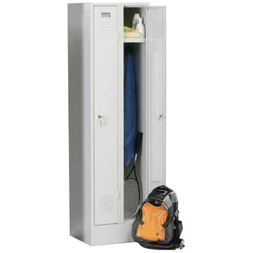 Helytakarékos szekrény lábazattal, 2 x 250 mm, az ajtó színe szürke RAL7035