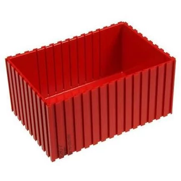 Műanyag tálca, 152x102x70 mm, modul 15x10, piros színű.