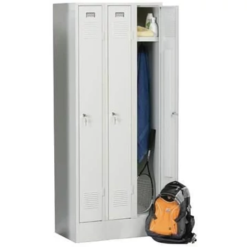 Helytakarékos szekrény lábazattal, 3 x 250 mm, az ajtó színe szürke RAL7035