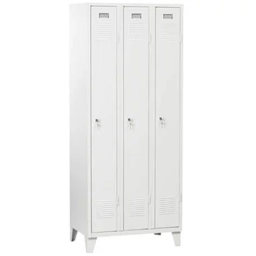 Helytakarékos szekrény csapszegekkel, 3 x 250 mm, az ajtó színe szürke RAL7035