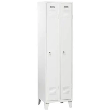 Helytakarékos szekrény csapos lábakkal, 2 x 250 mm, az ajtó színe szürke RAL7035