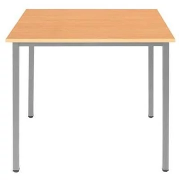 BOX asztal, 800x800 mm, felső bükk dekor, keret szürke RAL9006