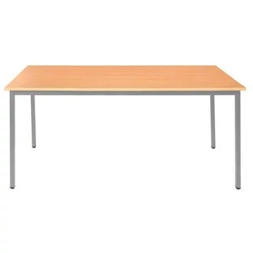 BOX asztal, 1600x800 mm, felső bükk dekor, keret szürke RAL9006