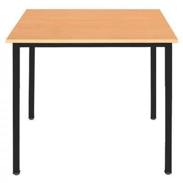 BOX asztal, 800x800 mm, felső bükk dekor, fekete keret