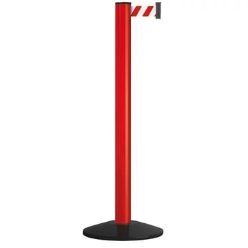 Személyirányító rendszer - Biztonság Extend kihúzható szalagos oszlop, szalaghossz 3,7 m, piros / az öv színe piros-fehér