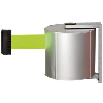 Övkorlát falra szerelhető XXXL kazettában, szalaghossz 22 m, mágneses króm / szíj sárga