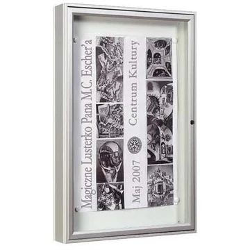 „1000” vitrin kültérre, 1350 x 1000 mm, szárnyas ajtó, alumínium váz