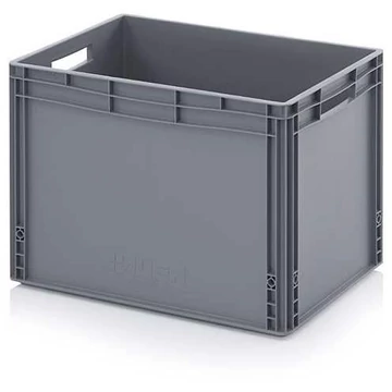 Zárt euro tároló, szürke, 600 x 400 x 420 mm