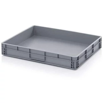 Euro tároló zárt, szürke, 600 x 800 x 120 mm