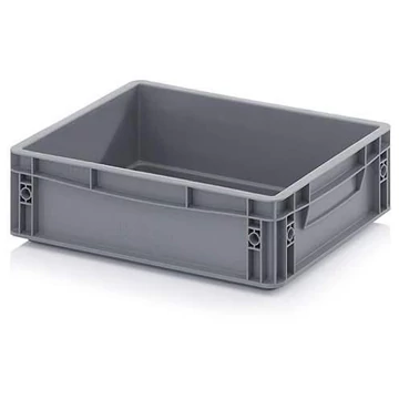 Euro tároló zárt, szürke, 400 x 300 x 120 mm