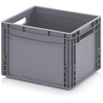 Euro tároló zárt, szürke, 400 x 300 x 270 mm