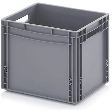 Euro tároló zárt, szürke, 400 x 300 x 320 mm