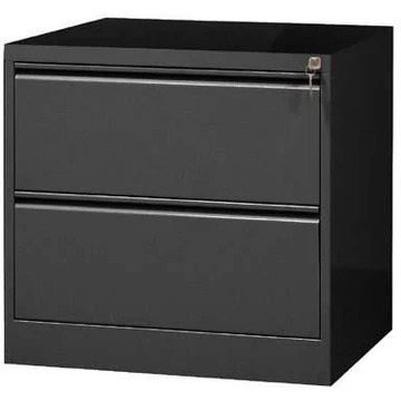 Iratszekrény A4-es felfüggesztési fájlokhoz, 2 kétirányú fiók, ma x sz x mé: 715x775x630 mm, színe fekete RAL9005