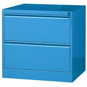 Iratszekrény A4-es akasztókhoz, 2 kétirányú fiók, ma x sz x mé: 715x775x630 mm, kék színű RAL5010