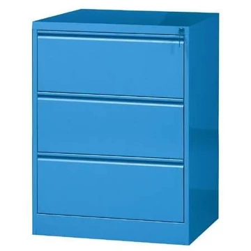 Iratszekrény A4-es akasztókhoz, 3 kétirányú fiók, ma x sz x mé: 1000x775x630 mm, kék színű RAL5010