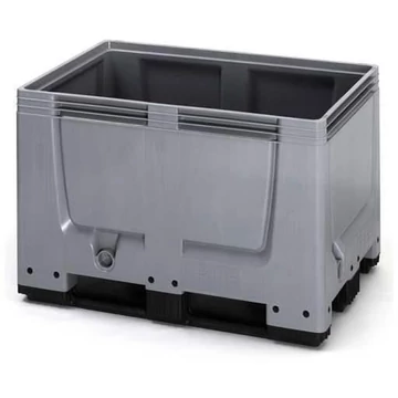 BigBox polietilénből, tömör fal, 1200 x 1000 x 1000 mm, csúszótalpakkal