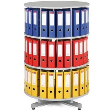 Mappa forgó oszlop, 3 szint, magasság 1270 mm, átmérő 800 mm, szürke szín