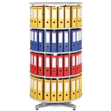 Mappa forgó oszlop, 4 szint, magasság 1630 mm, átmérő 800 mm, szürke szín