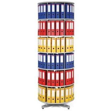 Mappa forgó oszlop, 6 szint, magasság 2370 mm, átmérő 800 mm, szürke szín