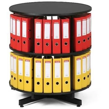 Mappa forgó oszlop, 2 szint, magasság 890 mm, átmérő 800 mm, fekete szín