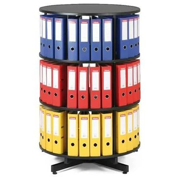 Mappa forgó oszlop, 3 szint, magasság 1270 mm, átmérő 800 mm, fekete szín