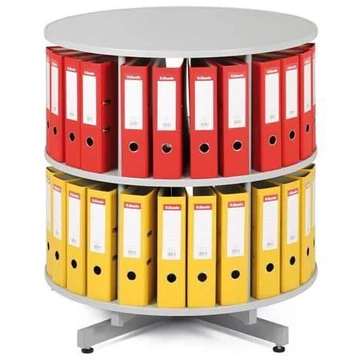 Mappa forgó oszlop, 2 szint, magasság 890 mm, átmérő 800 mm, szürke szín