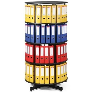 Mappa forgó oszlop, 4 szint, magasság 1630 mm, átmérő 800 mm, fekete szín