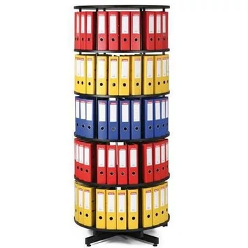 Mappa forgó oszlop, 5 szint, magasság 2000 mm, átmérő 800 mm, fekete szín