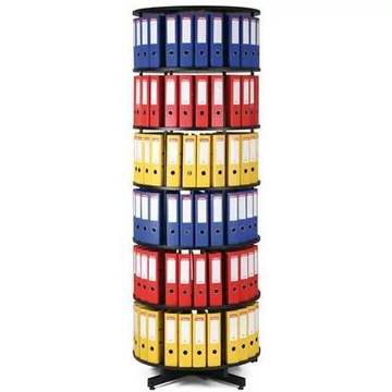 Mappa forgó oszlop, 6 szint, magasság 2370 mm, átmérő 800 mm, fekete szín