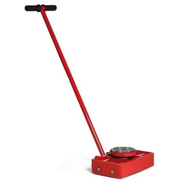 Kormányzott szállítógörgő, rakfelület átmérője 160 mm, teherbírása 3000 kg, poliuretán görgőkkel