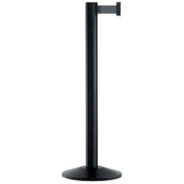 Személyirányító rendszer - Klasszikus övoszlop, szalaghossz 2,3 m, porszórt fekete / övfekete